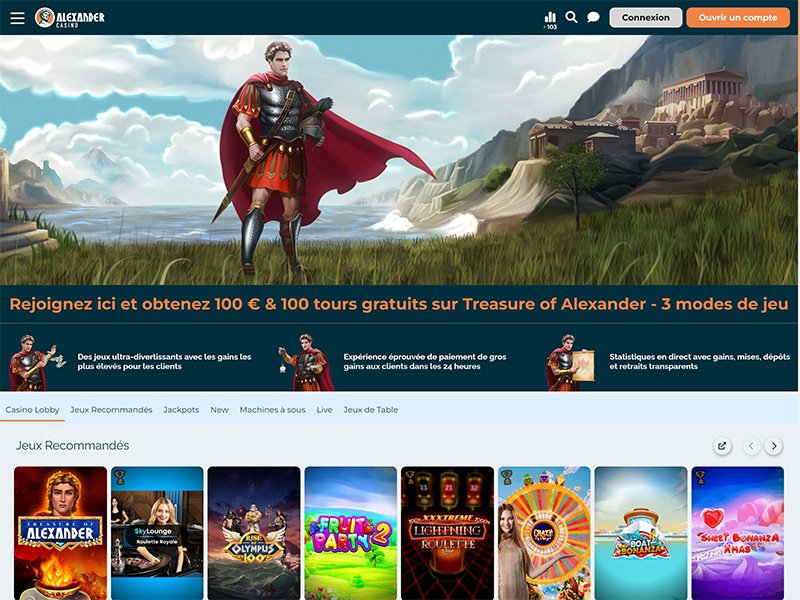 Alexander Gambling Enterprise - Votre site de casino en ligne en France